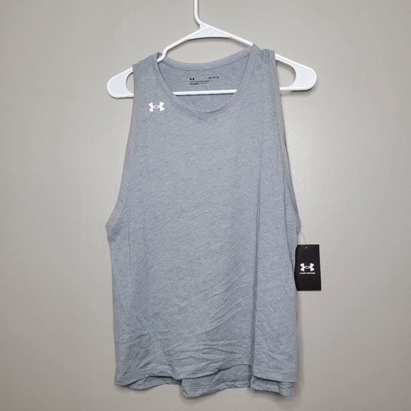NWT UNDER ARMOUR Gray Stadium Tank Top Medium - Picture 7 of 8